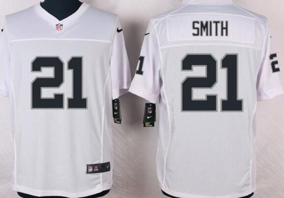 Nike Oakland Raiders 21 Sean Smith white Elite men nfl football Jersey