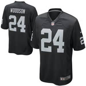 Nike Oakland Raiders 24 Charles Woodson Black Game Jersey