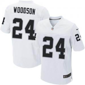 Nike Oakland Raiders 24 Charles Woodson white Game Jersey