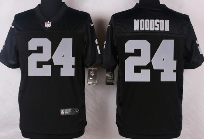 Nike Oakland Raiders 24 Richard Charles Woodson  Elite Black new NFL Jerseys