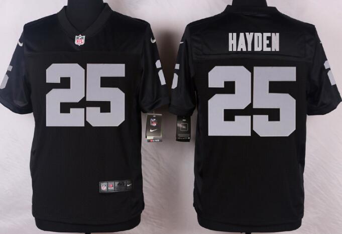 Nike Oakland Raiders 25 D.J. Hayden Black Nike Elite NFL Jersey