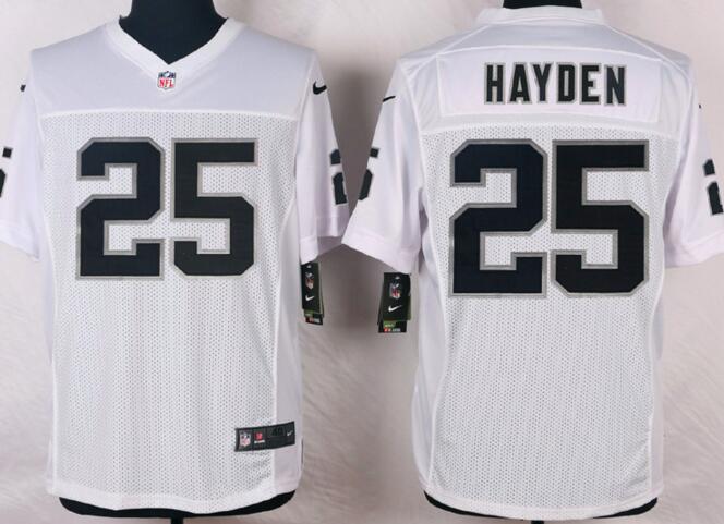 Nike Oakland Raiders 25 D.J. Hayden white Nike Elite NFL Jersey