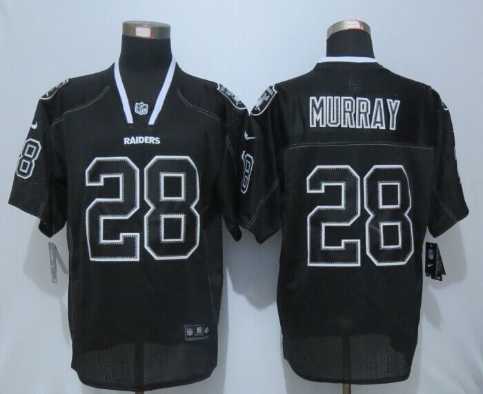 Nike Oakland Raiders 28 Murray Lights Out Black Elite Jerseys