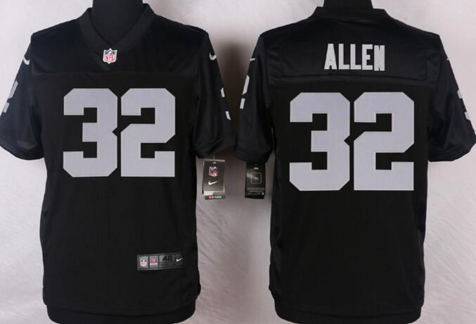 Nike Oakland Raiders 32 Marcus Allen Black throwback NFL elite Jerseys