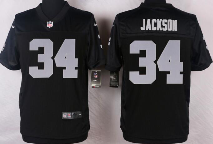 Nike Oakland Raiders 34 Bo Jackson Elite new black nfl Jerseys