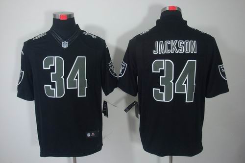 Nike Oakland Raiders 34 Bo Jackson Impact Limited Black NFL Jerseys