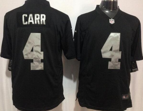 Nike Oakland Raiders 4 Derek Carr Black game Jerseys