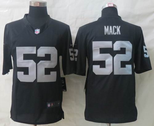 Nike Oakland Raiders 52 Khalil Mack Black Limited Jerseys