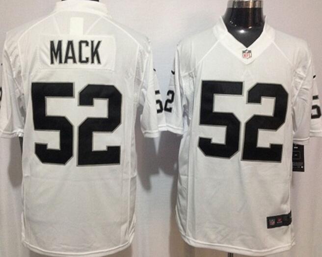 Nike Oakland Raiders 52 Khalil Mack White game Jerseys