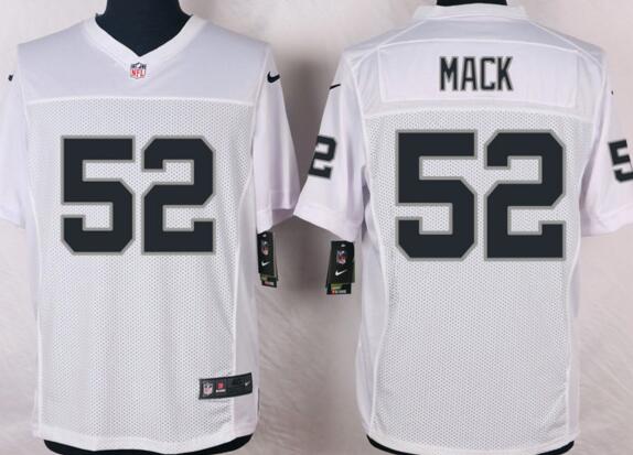 Nike Oakland Raiders 52 Khalil Mack white Elite men NFL football Jersey