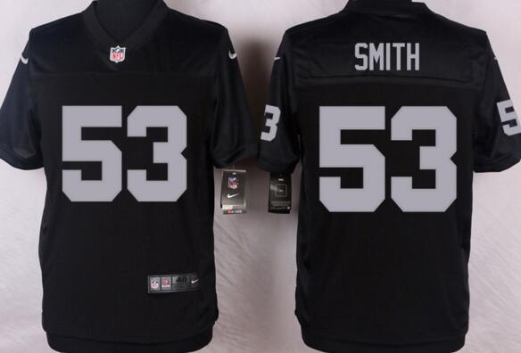 Nike Oakland Raiders 53 Malcolm Smith black Elite men NFL football Jersey