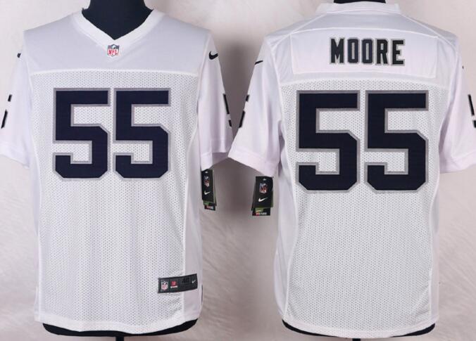 Nike Oakland Raiders 55 MOORE White NFL elite Jerseys