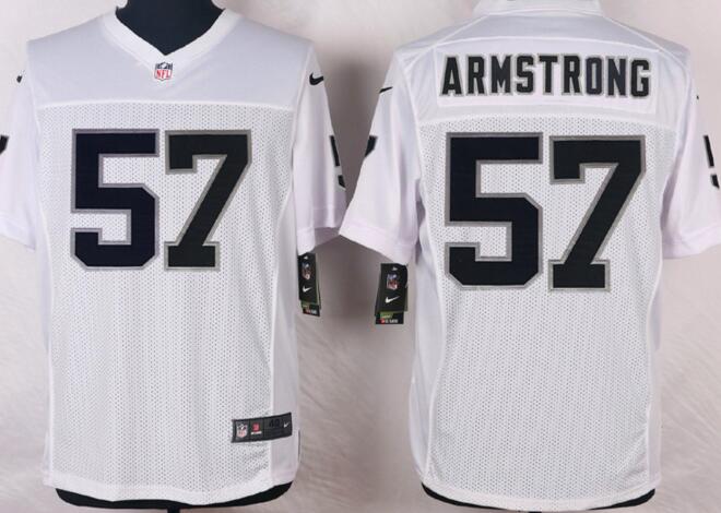 Nike Oakland Raiders 57 ARMSTRONG white Nike Elite NFL Jersey