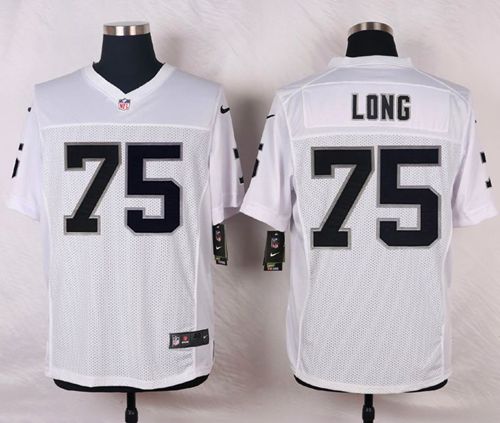 Nike Oakland Raiders 75 Howie Long White Men Stitched NFL Elite Jersey