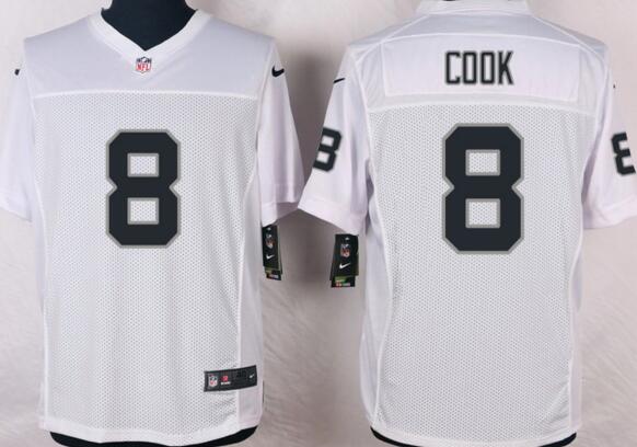 Nike Oakland Raiders 8 Connor Cook men white Elite nfl football Jersey