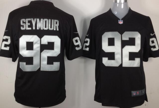 Nike Oakland Raiders 92 Richard Seymour Game Black NFL Jersey