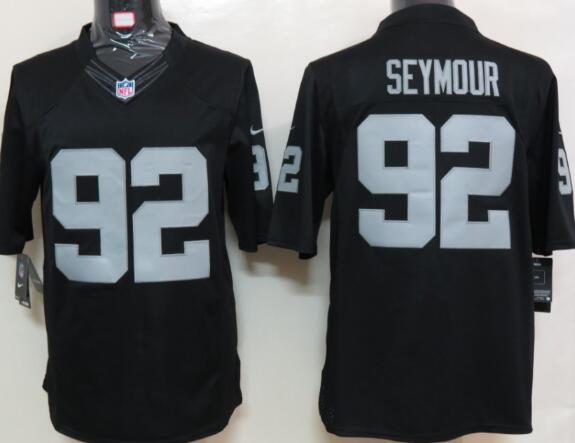 Nike Oakland Raiders 92 Seymour Black Limited Jersey