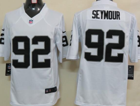 Nike Oakland Raiders 92 Seymour White Limited Jersey