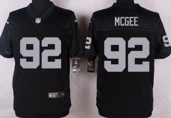 Nike Oakland Raiders 92 Stacy McGee men Elite Black NFL football Jerseys