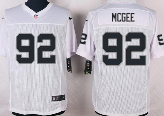 Nike Oakland Raiders 92 Stacy McGee men Elite white NFL football Jerseys