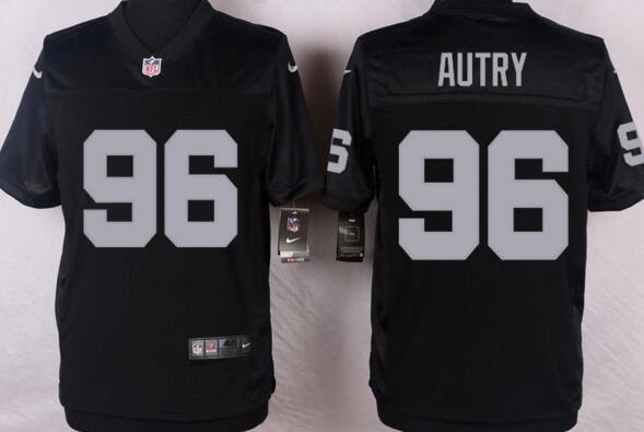 Nike Oakland Raiders 96 Denico Autry men Elite Black nfl football Jersey