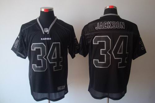 Nike Okaland Raiders 34 Jackson Lights Out Black Elite Jerseys