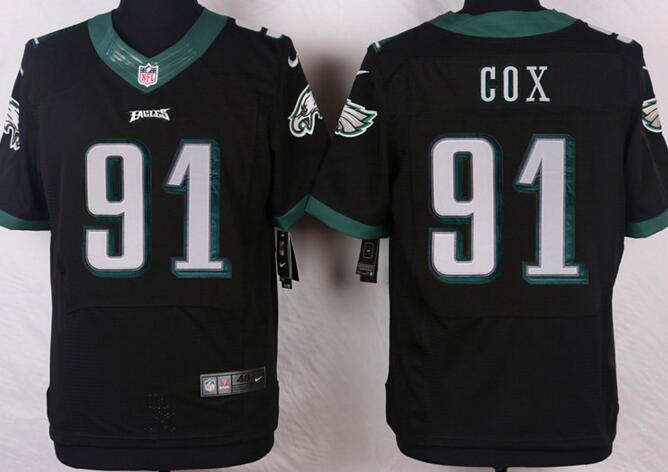 Nike Philadelphia Eagles 91 Fletcher Cox  Black NFL Elite Jerseys