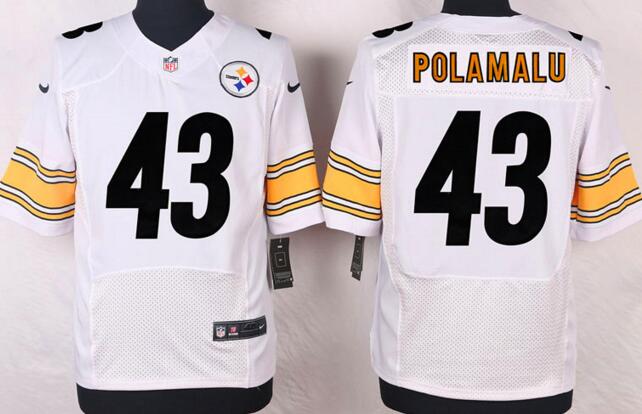 Nike Pittsburgh Steelers 43 Troy Polamalu White NFL Elite Jerseys