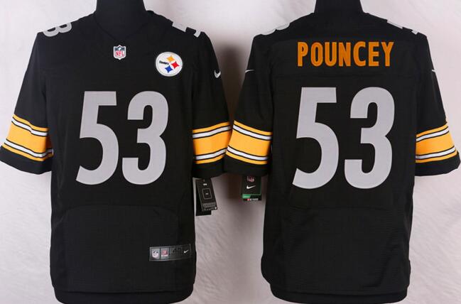 Nike Pittsburgh Steelers 53 Maurkice Pouncey Black elite football Jersey