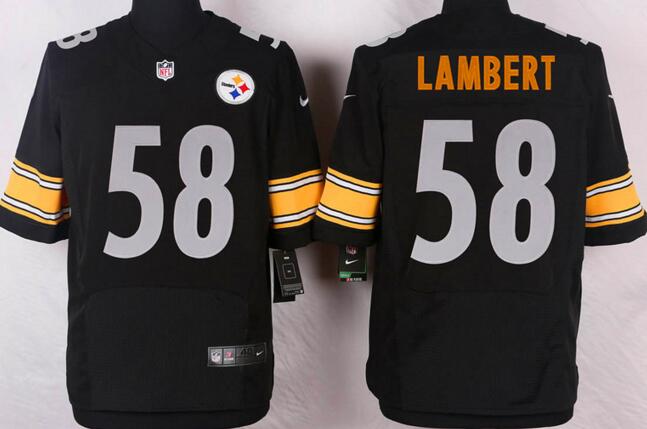 Nike Pittsburgh Steelers 58 Jack Lambert Elite Black NFL Jersey