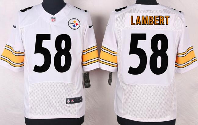 Nike Pittsburgh Steelers 58 Jack Lambert Elite white NFL Jersey