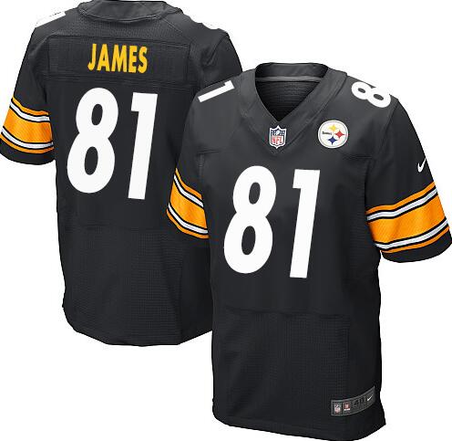 Nike Pittsburgh Steelers 81 jesse james Elite Black  NFL Jersey