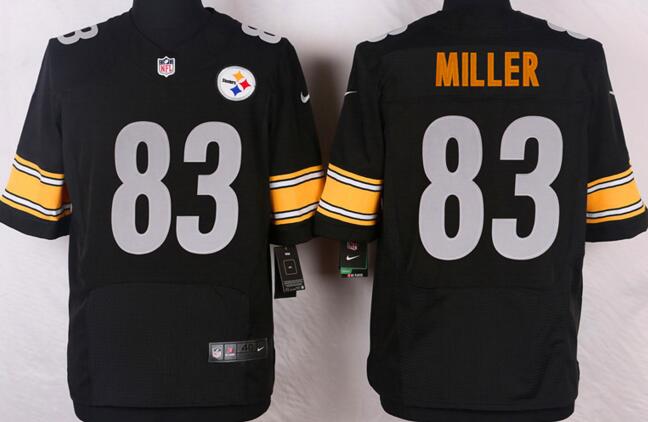 Nike Pittsburgh Steelers 83 Heath Miller elite Black NFL Jerseys