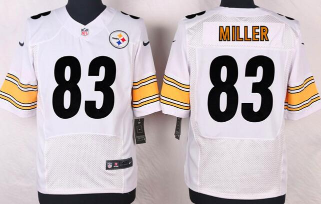 Nike Pittsburgh Steelers 83 Heath Miller elite White NFL Jerseys