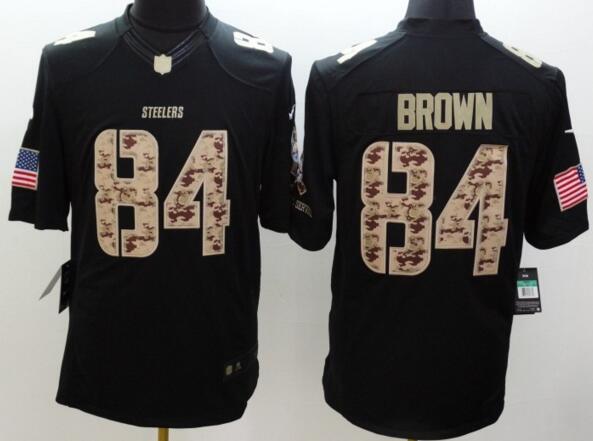 Nike Pittsburgh Steelers 84 Brown Black USA Flag Fashion Limited Jersey