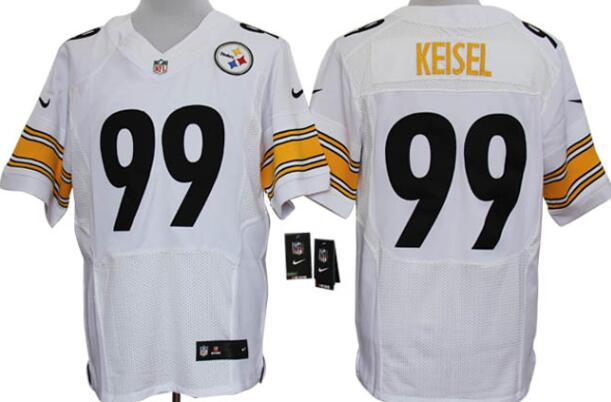 Nike Pittsburgh Steelers 99 Brett Keisel Elite White NFL Jerseys