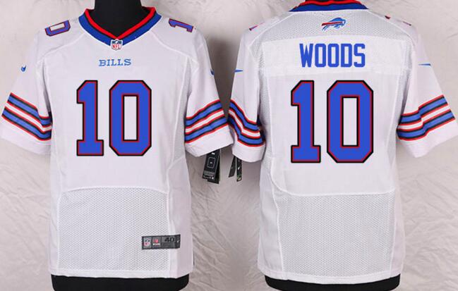 Nike Robert Woods 10 Buffalo Bills White Elite NFL Jersey