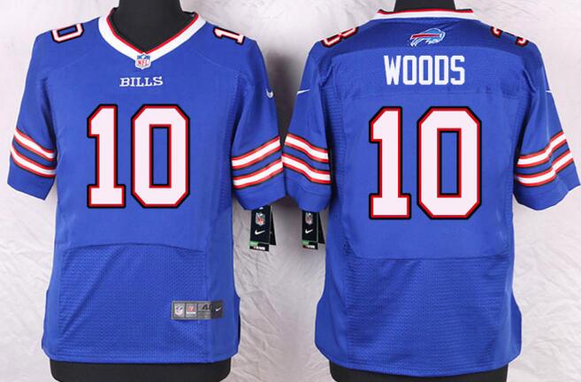 Nike Robert Woods 10 Buffalo Bills blue Elite NFL Jerseys