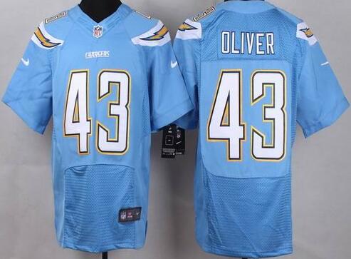 Nike San Diego Chargers 43 Branden Oliver elite skyblue nfl Jersey