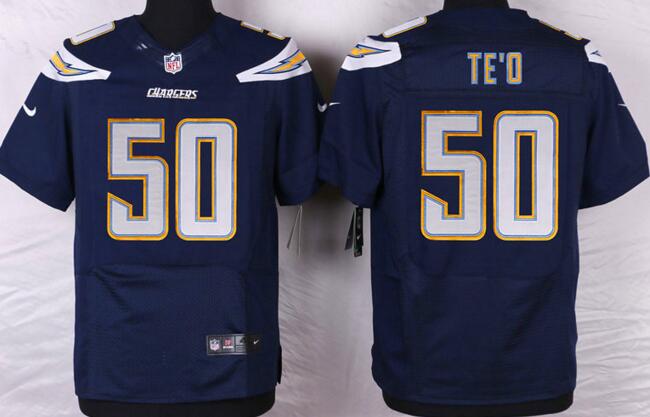 Nike San Diego Chargers 50 Manti TE O elite blue Jersey