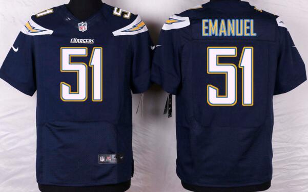 Nike San Diego Chargers 51 Emanuel elite blue Jerseys