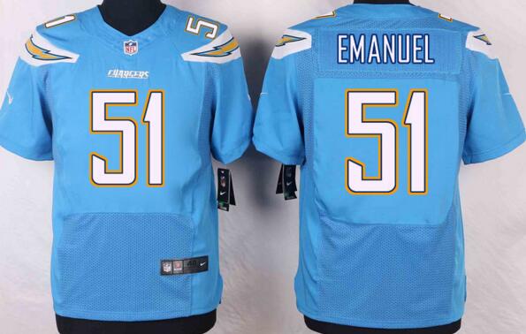 Nike San Diego Chargers 51 Emanuel elite skyblue Jerseys