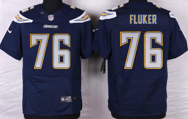 Nike San Diego Chargers 76 D.J.Fluker blue elite nfl Jersey