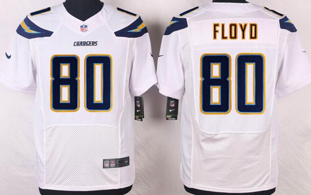 Nike San Diego Chargers 80 Floyd White Colors Elite Jerseys