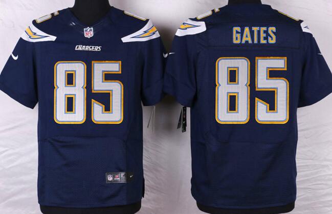 Nike San Diego Chargers 85 Antonio Gates elite Dark Blue NFL Jerseys