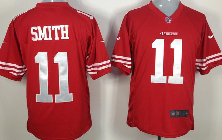 Nike San Francisco 49ers 11 Alex Smith Game Red NFL Jerseys