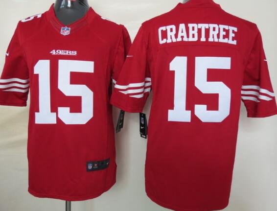 Nike San Francisco 49ers 15 Crabtree Red Limited Jersey