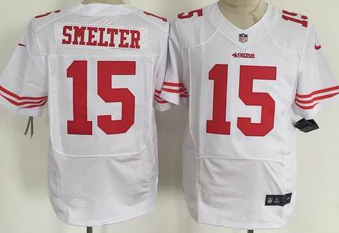 Nike San Francisco 49ers 15 Smelter Elite White NFL Jerseys