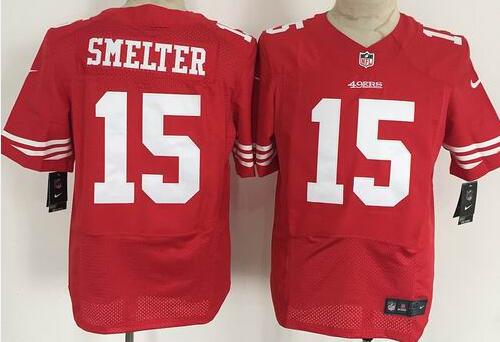 Nike San Francisco 49ers 15 Smelter Elite red NFL Jerseys