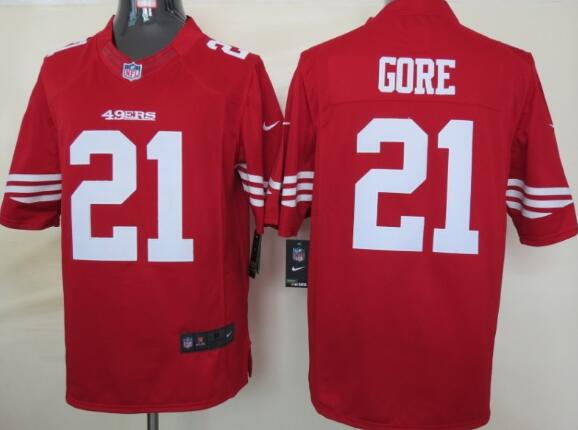 Nike San Francisco 49ers 21 Gore Red Limited Jersey